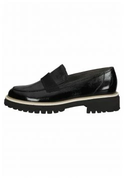 Paul Green Femme Mocassins Schwarz Lack