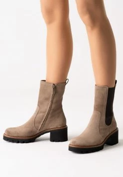 Paul Green Bottines à Plateau Beige Femme
