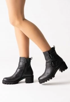 Paul Green Femme Bottines à Plateau Schwarz