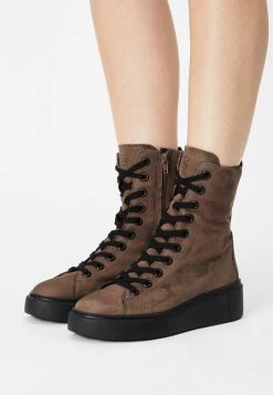 Paul Green Bottines à Plateau Brown Femme