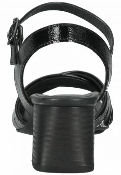 Paul Green Femme Sandales Knautschlack Schwarz -France Paul Green Soldes Boutique 7e0e7722230f483daf2c2be1abc4b461