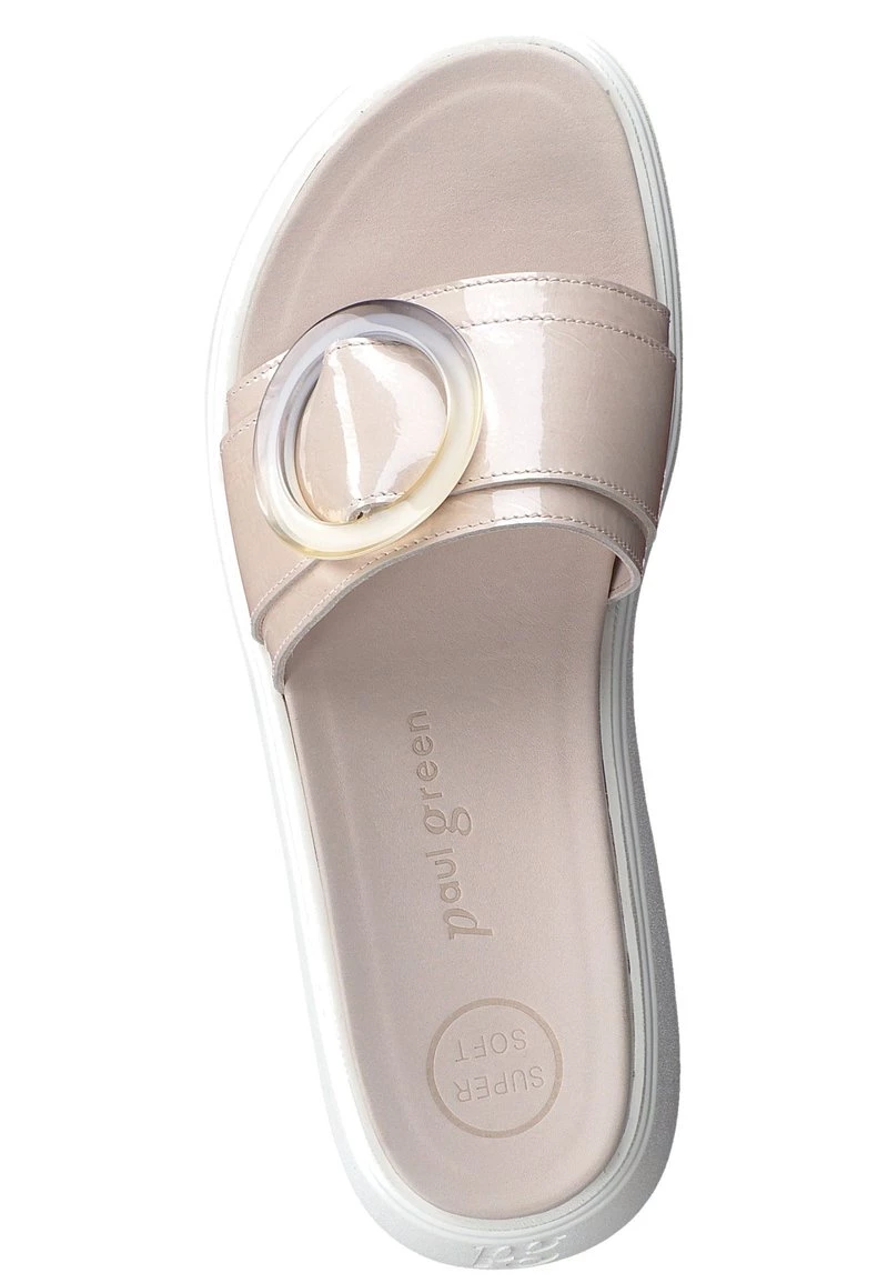 Paul Green Femme Mules Nude Lack 4 Paul Green Femme Mules Nude Lack – Image 2