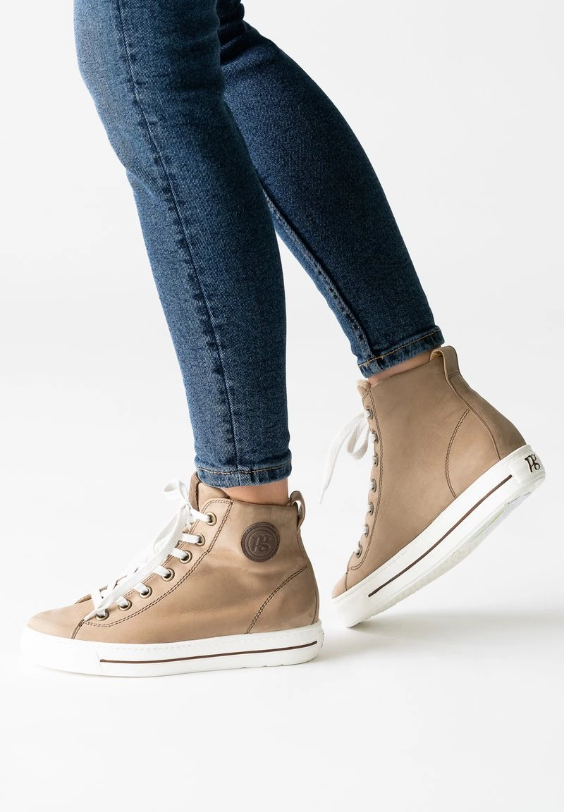 Paul Green Femme Baskets Montantes Beige 3 Paul Green Femme Baskets Montantes Beige
