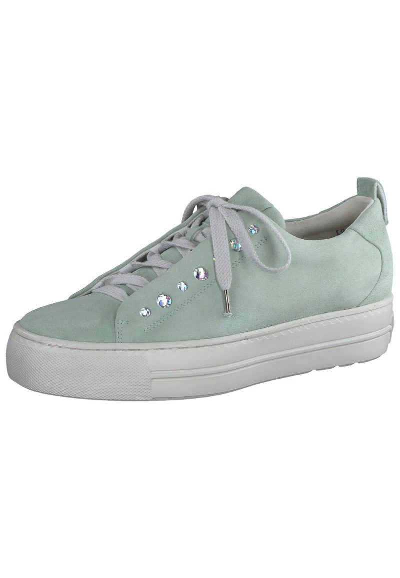 Paul Green Baskets Basses Samtziege Mint Femme 4 Paul Green Baskets Basses Samtziege Mint Femme – Image 2