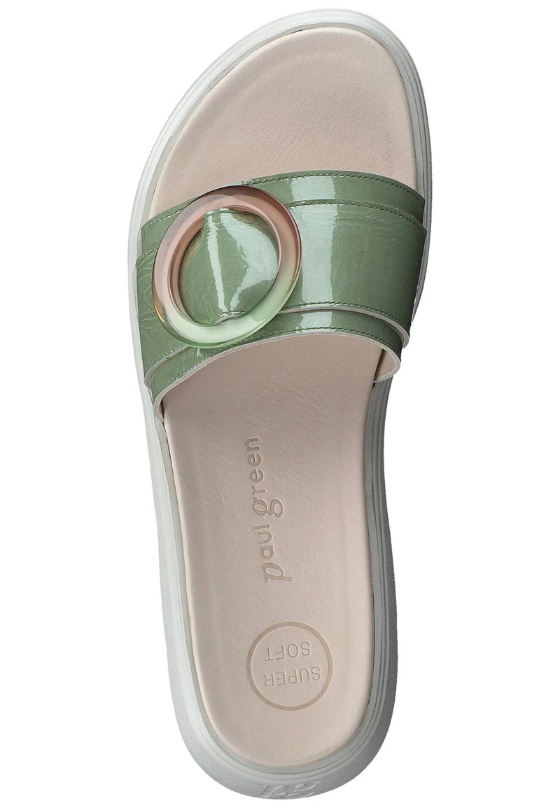 Paul Green Femme Mules Grün Lack 5 Paul Green Femme Mules Grün Lack – Image 3