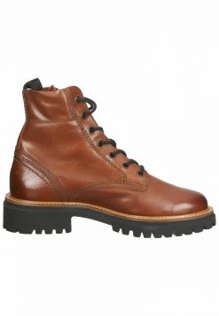 Paul Green Bottines à Lacets Cognac Braun Femme -France Paul Green Soldes Boutique ea58ce70da2f48c6b6b3921d989ba451