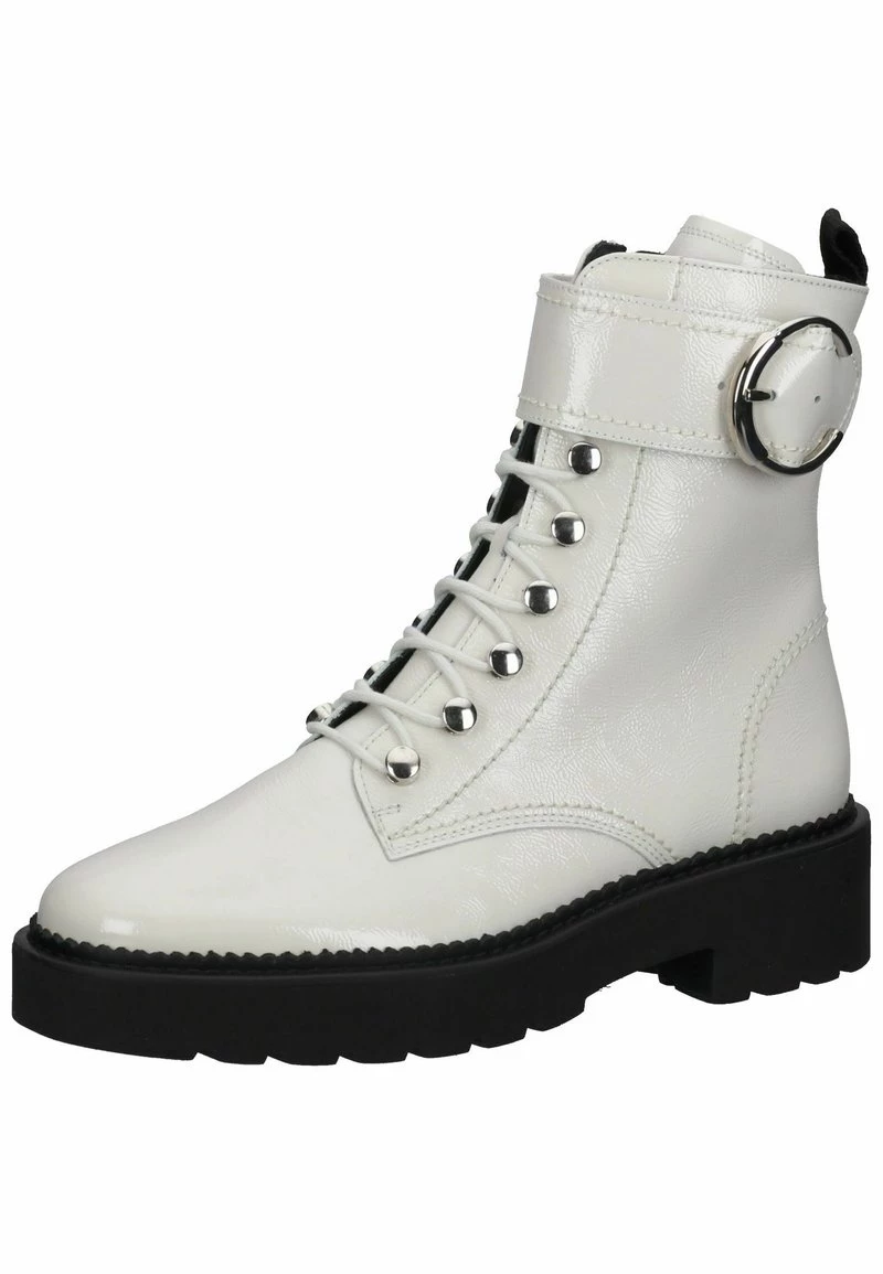 Paul Green Femme Bottines à Lacets Gebrochenes Weiß Lack 4 Paul Green Femme Bottines à Lacets Gebrochenes Weiß Lack – Image 2