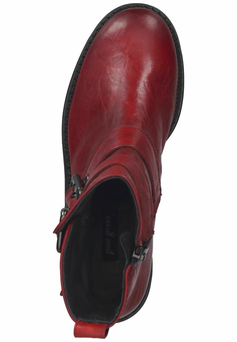 Paul Green Femme Bottines à Plateau Rot 6 Paul Green Femme Bottines à Plateau Rot – Image 4