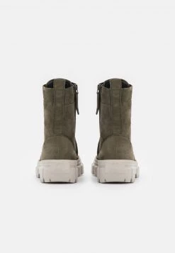 Paul Green Bottines à Lacets Royal Oliv Femme -France Paul Green Soldes Boutique 321a2cf3bb9d4da79dfba21a2d64a5eb