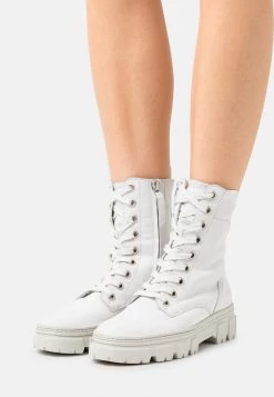 Paul Green Femme Bottines à Lacets Royal Offwhite