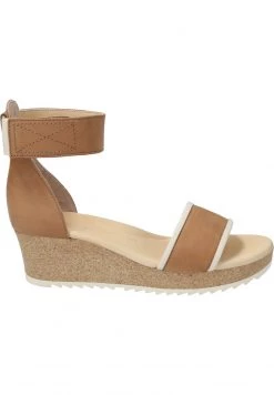 Paul Green Sandales Compensées Braun Femme