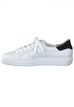 France Paul Green Soldes Boutique 3 Paul Green Baskets Basses Mastercalf/s.suede White/black Femme